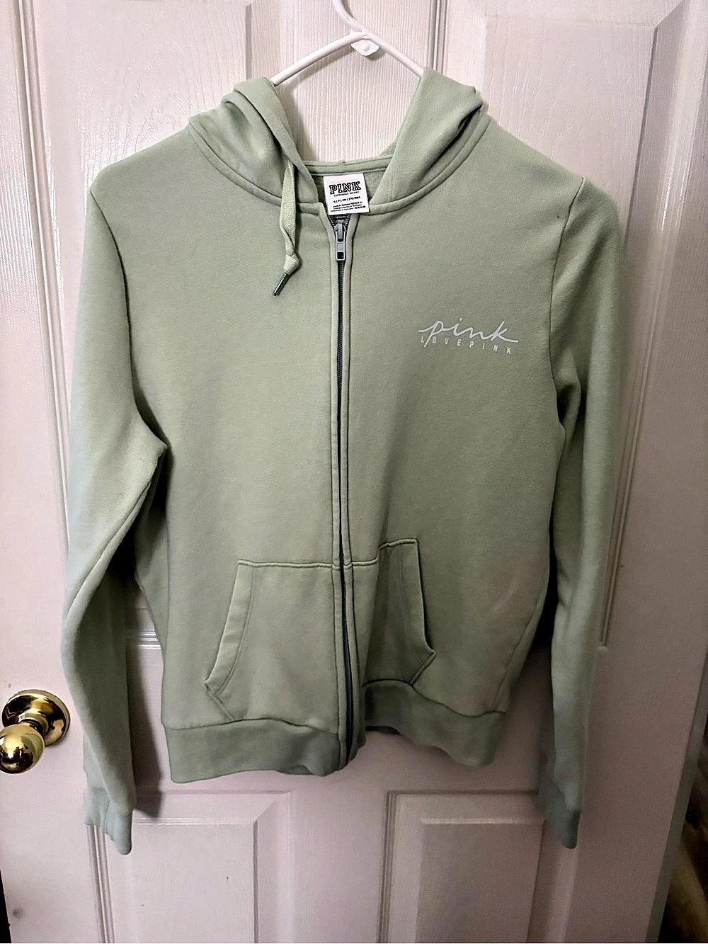 Victoria's Secret Zip Hoodie in Green Size Small Like New